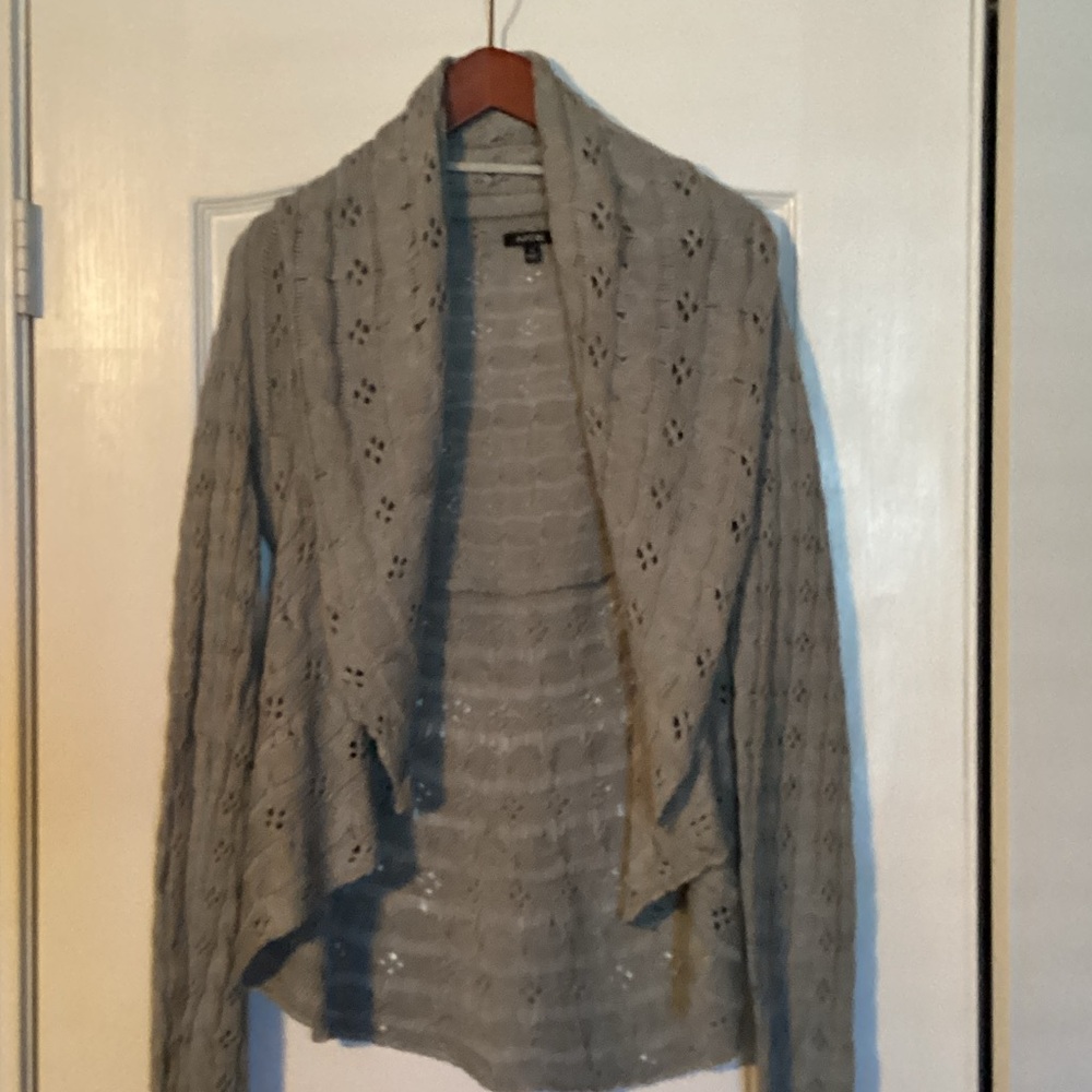 Apt. 9 Gray Open-Front Cardigan